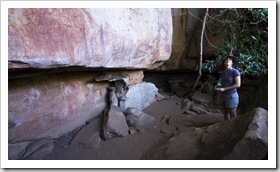 One of the Aboriginal art sites on the hike to Mitchell Falls