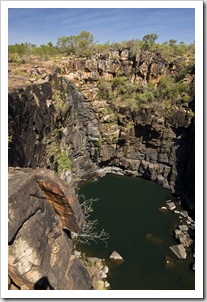 A dry Big Mertens Falls on the way to Mitchell Falls