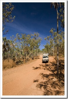 The road back to King Edward River from Mitchell Falls
