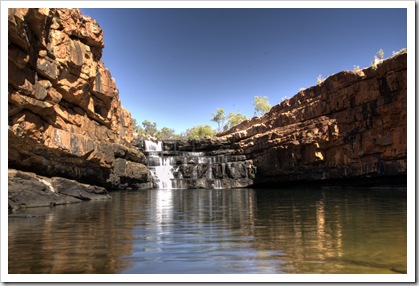 The waterfall and plunge pool at Bell Gorge