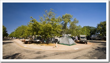 Crammed in to the Cable Beach Caravan Park