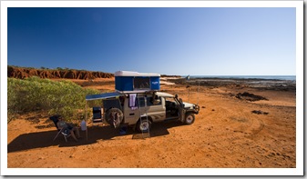 Camping on the rocks at James Price Point