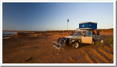 Camping on the rocks at James Price Point