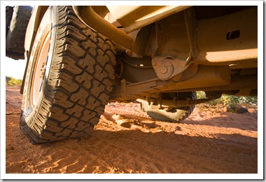 To the right of the leaf spring is our 70L stainless steel water tank