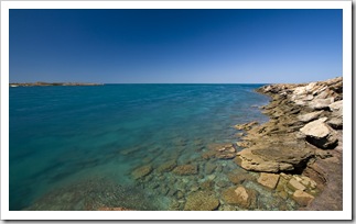 View of the ocean into King Sound from One Arm Point