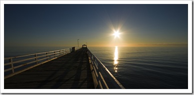 Afternoon sun over the Grange Jetty