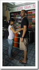 Getting measured for new clothes in Hoi An