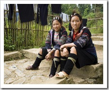 The H'Mong girls who tagged along with us for our hike down to Cat Cat Village