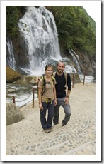 Sam and Lisa in front of Cat Cat Falls