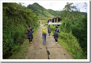 On the way back up the hill from Cat Cat Village to Sapa