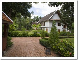 One of the many beautiful guesthouses lining the streets of Luang Prabang's old town