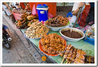 The dizzying array of food availanle at Luang Prabang's market