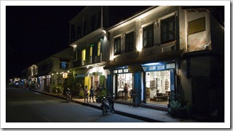 Luang Prabang's main drag by night