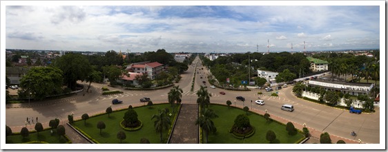 View of central Vientiane from the top of the Patouxai