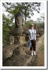 Lisa on the terrace into Angkor Thom