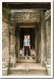 Lisa in the Bayon Temple