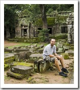 Sam in front of Ta Prohm