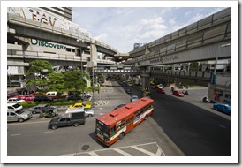 The concrete jungle of central Bangkok