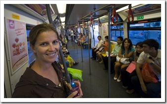 Lisa on the Skytrain