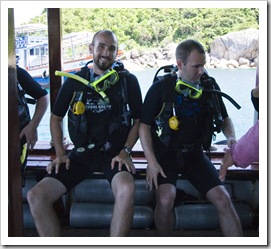 Sam and his Canadian dive buddy Greg