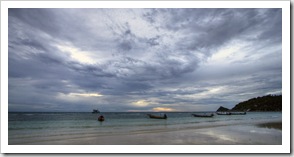 Sunset over Sairee Beach