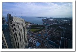 View of downtown Singapore from Raffles Quay