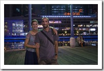 Sam and Lisa out for a late night in Clarke Quay