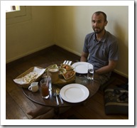 Lunch on the floor in Little India