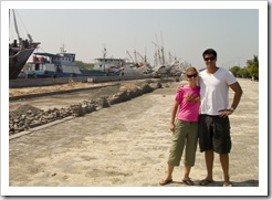 Lisa and Richie at the port north of Old Batavia