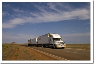 We were in the minority in the Pilbara as a vehicle with only four wheels