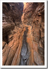 Water trickling down to Weano Gorge's Handrail Pool