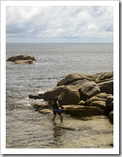 Sam exiting the water at Bunker Bay