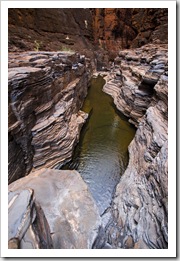 The swimming hole at the end of the hike down Knox Gorge