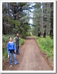 Sam and Lisa hiking around 10 Mile Brook near the town of Margaret River