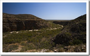 Mandu Mandu Gorge with Ningaloo Reef in the distance