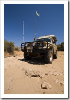 The Tank exiting the Yardie Creek crossing