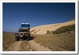 Our campsite for the night amongst the dunes on Ningaloo Station