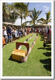 Crab races on Melbourne Cup Day at Ningaloo Reef Resort