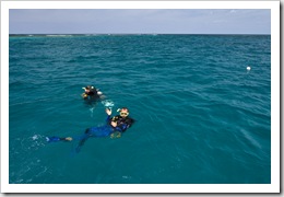 Sam waving hello from the surface