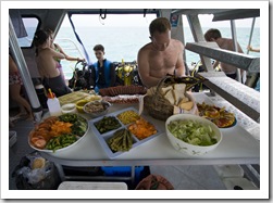 Lunchtime on the dive boat