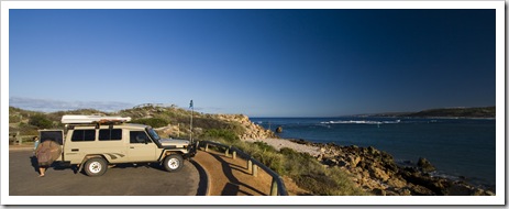 Breakfast by the mouth of the Murchison River in Kalbarri