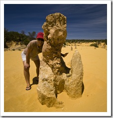 Lisa in The Pinnacles Desert in Nambung National Park