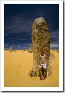 Lisa in The Pinnacles Desert in Nambung National Park