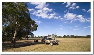 Camping on the monastery grounds in New Norcia