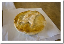 Kangaroo pie for morning tea at the Bindoon Bakehouse