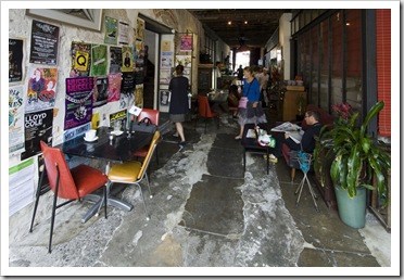 Grabbing a coffee in one of the plethora of coffee shops in Fremantle