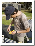 Sergey's first sampling of Vegemite