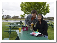 Sergey and Lisa at Bootleg Brewing Company