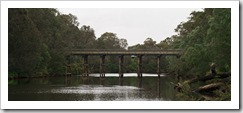 Bridge over the Blackwood River near our campsite at Chapman Pool