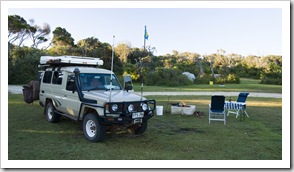 Our campsite in Windy Harbour next to Point D'entrecasteaux National Park